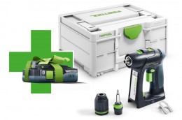 Festool 577562 Cordless drill C 18-Basic-4,0 + FOC 4AH Battery £239.00